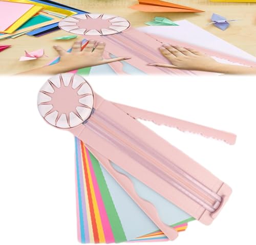 Paper Craft Edge Cutter, 12 in 1 Paper Trimmer, Paper Edge Cutter, Multifunctional Paper Cutter Machine with Measurements for Scrapbooking, Photo Card, Gift Packaging (Pink*1) von Soumiey