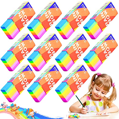 SoundZero 30 Stück radiergummi kinder, 2B Weich Schule Radiergummi Set, radiergummi kinder mitgebsel, radiergummis bunt, Kinder Radierer Weich Radierer, Radiergummi Aus Kunststoff, für Schule, Zuhause von SoundZero