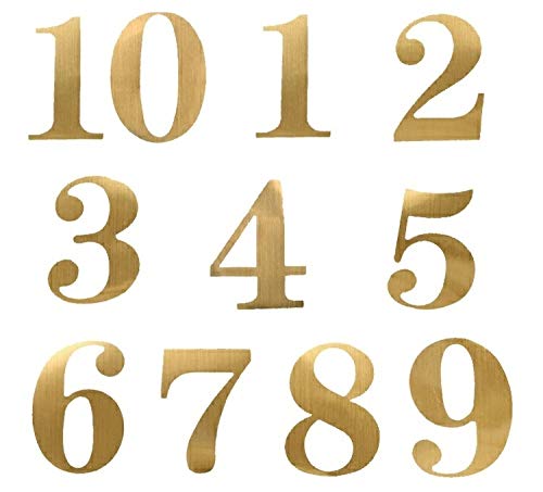 Sourcemall Hochzeitsfeier Zahlenaufkleber für Tischkarten Zubehör Dekorative selbstklebende Zahlenaufkleber Gold 1-20 von Sourcemall