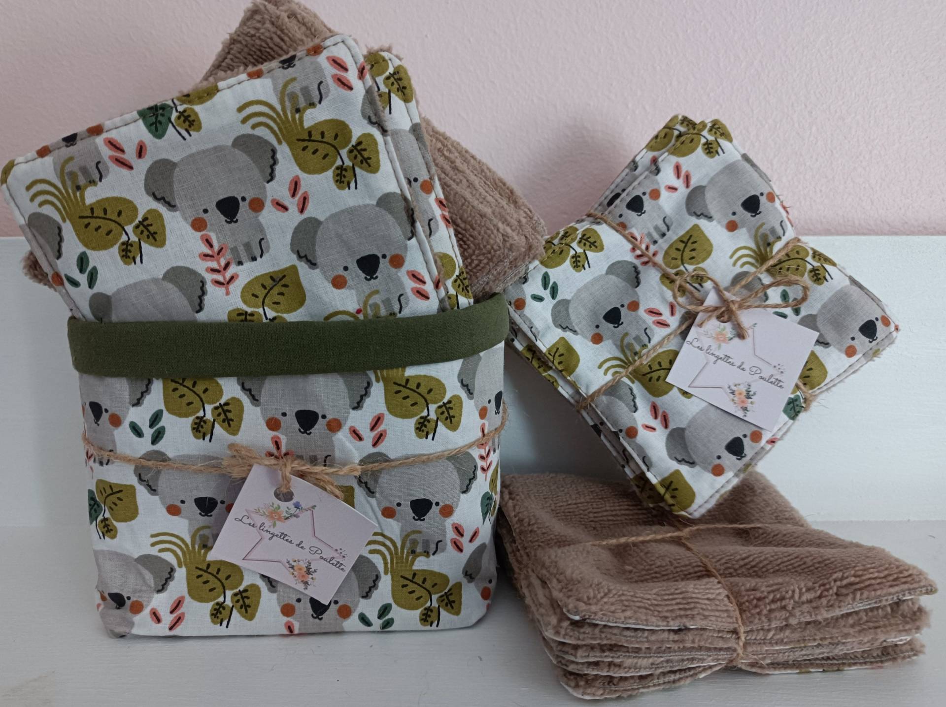 Kit-Korb Und Koalatücher Für Baby von Souricettecouture