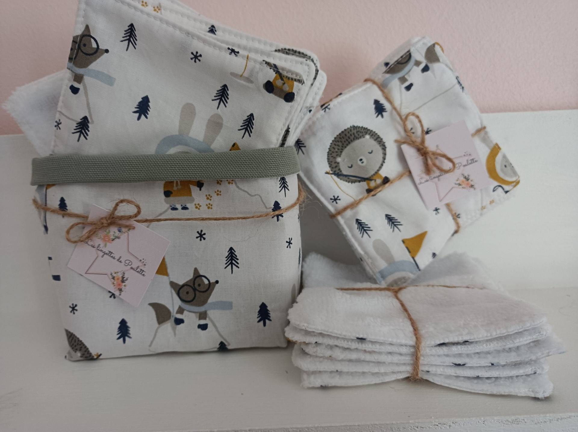 Kit Pfanne Und Tücher Muster Eskimos Für Babys von Souricettecouture