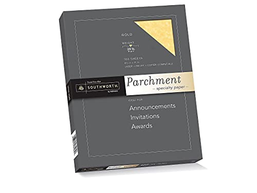 Southworth Papiere, Pergament, Gold, 24 lbs, 8–1/2 x 11, 100/Box von Southworth