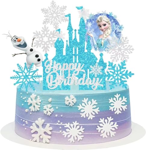 Frozen Geburtstag Tortendeko, 8 Stück Frozen Cupcake Toppers Kindergeburtstag Deko, Cupcake Toppers Kuchen Deko für Mädchen Kinder Geburtstag Party Dekorationen von Sovanna