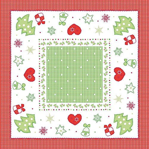 Sovie HORECA Tischdecke Christmas aus Linclass Airlaid, Einmal-Weihnachtstischdecke stoffähnlich, ideal für Advents- & Weihnachtsfeiern, 80x80 cm, 20 Stück von Sovie HORECA