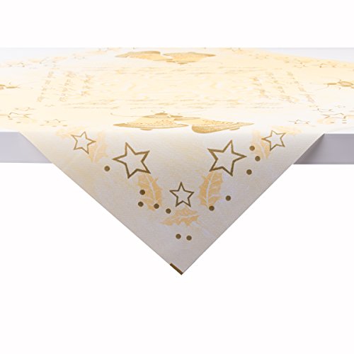 Sovie HORECA Tischdecke Harmony in Creme aus Linclass® Airlaid, Weihnachtstischdecke stoffähnlich Advent, ideal für Advents- & Weihnachtsfeiern, 80 x 80 cm, 20 Stück von Sovie HORECA