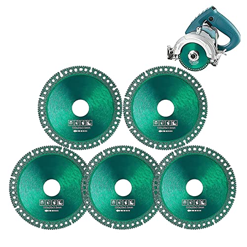 Composite Multifunctional Cutting Saw Blade, Verbund Multifunktionssägeblatt, 100 mm Diamant-Ultradünnschnitt-Sägeblatt, Glastrennscheibe für Winkelschleifer (5pcs) von Sovtay