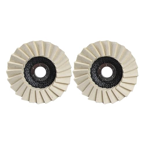 Wolle Filz Flap Polierscheibe, Wolle Polierrad Scheibe Schwabbelscheibe, Wolle Filz Flap Discs Polierscheibe, für Metall, Marmor Stein, Schmuck, Möbel Auto Wachs (2pcs) von Sovtay