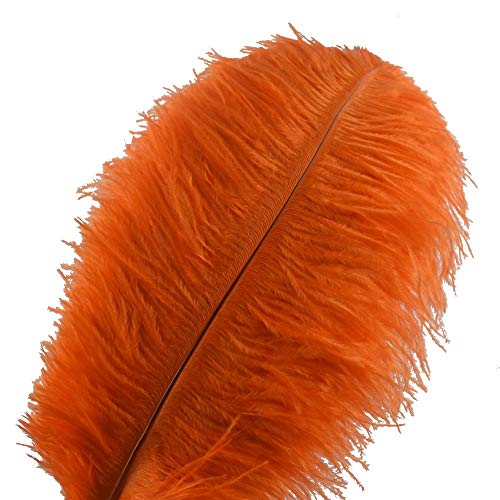 Sowder 10pcs Strauß-Federn 12-14inch (30-35cm) für Haupthochzeits-Dekoration (orange) von Sowder