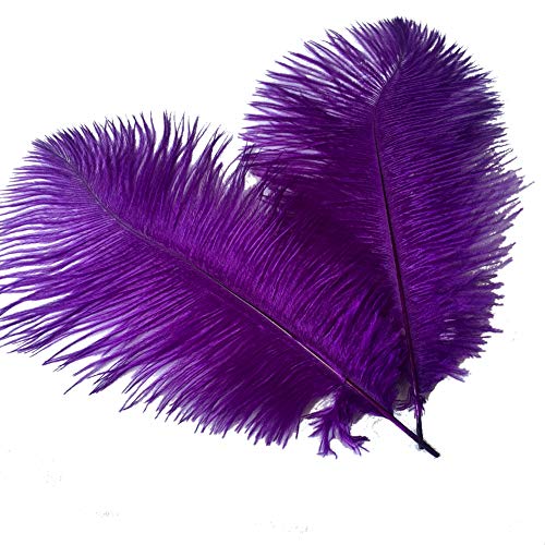 Sowder Straußenfedern, Federn, für Hochzeit, Tafelaufsatz, Heimdekoration, 35–40 cm, Violett, 10 Stück von Sowder