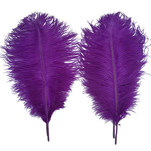 Sowder 5pcs Strauß-Federn 16-18inch (40-45cm) für Haupthochzeits-Dekoration(violett) von Sowder