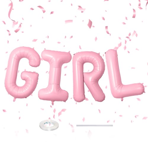 40 Zoll Rosa Girl Brief Ballons, große Pastell Ballons für Geschlecht offenbaren Baby Dusche, es ist ein Mädchen Zeichen Banner Hintergrund für Jungen oder Mädchen Party Dekorationen Supplies von Sowide