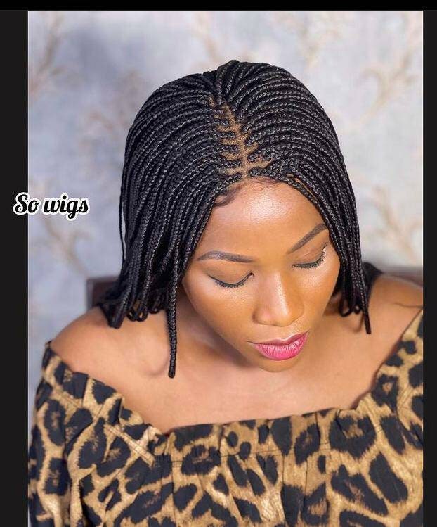 Sofort Lieferbar Boxbraid Perücke Für Schwarze Frauen Echthaar Verschluss, Fulllace Und Front Cornrow Perücken Dreadlock Faux Loc Twist Box Brai von Sowigsbraids