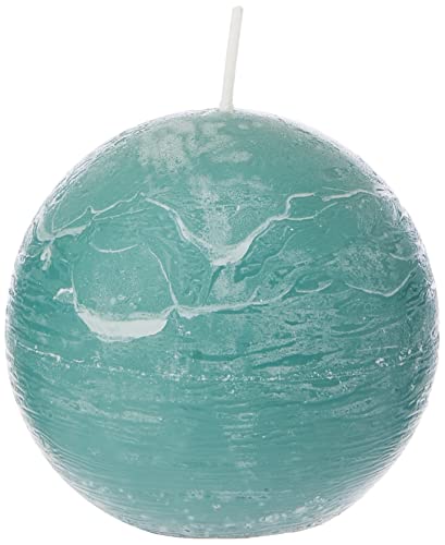 Spaas 6 Rustic Unscented Ball Candles Hours-Emerald Green 6 Rustikale geruchlose Kugelkerzen, 80 mm, ± 24 Stunden, Smaragdgrün, Paraffinwachs, D x H von Spaas