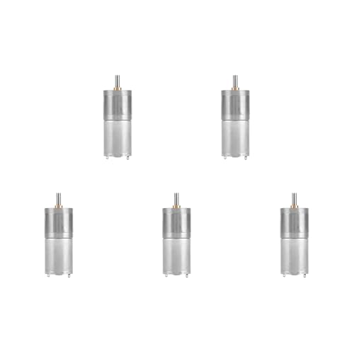 5 Stück 25 Mm DC12 60 U/min Getriebemotor, Umkehrbarer Elektromotor mit Hoher Drehmomentreduzierung für DIY-Spielzeug, Wissenschaftliche Projekte, Elektronische Schlösser von Spacnana