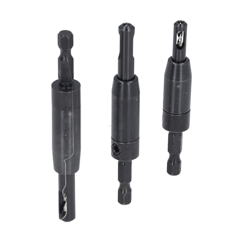 Bohrbitset, Holzbearbeitungsscharnierbohrbit Set Premium HSS Automatische Sägemehlentfernung Schneiderte Größen 1/8in 7/64in 3/32in Ideal, Forstner Drill Bits von Spacnana