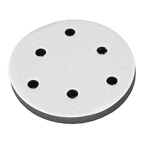 Weiche Schwamm-Schleifpads, 125 Mm Durchmesser, Pufferkissen, 5 Löcher, Geräuschreduzierung, mit Magischem Klebepflaster für Polierer, Schleifer (5 Zoll 6 Löcher) von Spacnana