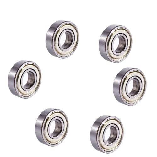 Spactz 6 x 6001ZZ Doppel-Kugellager, geschirmt, 28 mm x 12 mm x 8 mm von Spactz