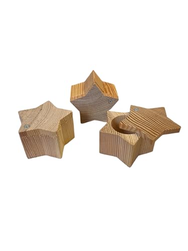 Holz Dose Stern 5,5cm - 3er Set von Sparfroh