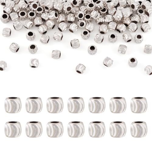 Sparkeads 100 Stück 925 Sterling Silber Wellpappe Perlen Mini Runde Abstandshalter Perlen 2 mm Kugel lose Perlen Bulk für DIY Halskette Armband Ring Ohrring Handwerk Frauen Schlüsselanhänger Zubehör von Sparkeads