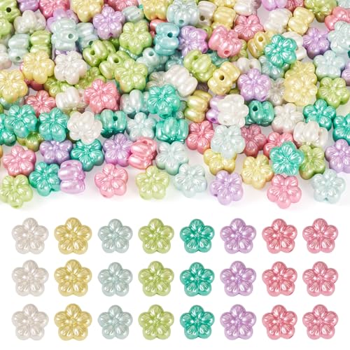 Sparkeads 150 Stück Acryl-Perlen, helle Blumen-Perlen, Kunstperlen, Pflaumenblüten, lose Perlen für Schmuckherstellung, Basteln, Halsketten, Freundschaftsarmband, Ohrringe, Anhänger, Dekor, Loch: 2 mm Sparkeads 150 Stück Acryl-Perlen, helle Blumen-Perlen, Kunstperlen, Pflaumenblüten, lose Perlen für Schmuckherstellung, Basteln, Halsketten, Freundschaftsarmband, Ohrringe, Anhänger, Dekor, Loch: 2 mm von Sparkeads