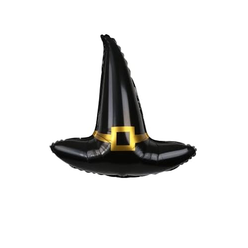 Hexenhut-Folienballon - 20 Stück - 94 cm x 68 cm schwarzer Hexenhutballon - Luftgefüllter oder Heliumgefüllter Halloween-Ballon Partydekoration von Sparkles Partyware