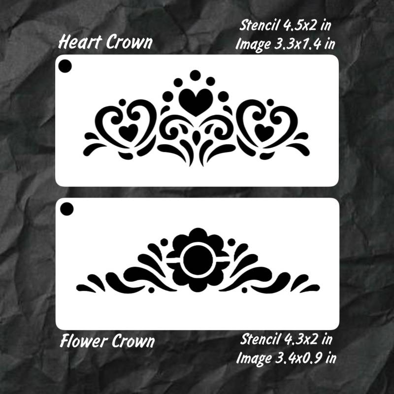 Princess Crowns Fp Schablone von SparrowStencilSupply