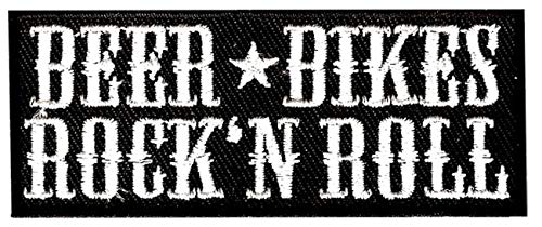 Aufnäher Aufbügler Patch Biker Beer Bikes Rockn Roll von Spaß Kostet