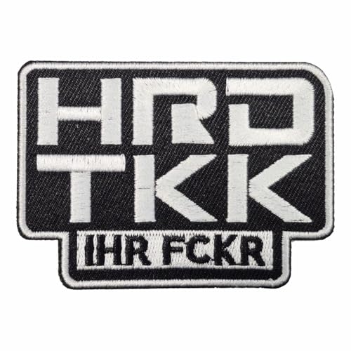 Aufnäher Aufbügler Patch Hard Tekk hrd tkk musik techno tekkno rave frenchcore von Spaß Kostet