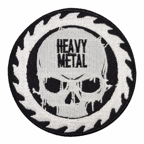 Aufnäher Aufbügler Patch Heavy Metal Merch Death Skull Totenkopf kutte weste von Spaß Kostet