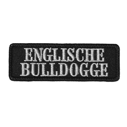 Wechselbarer Patch Aufnäher Klett Englische Bulldogge von Spaß Kostet