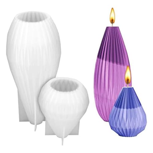 Spb Silikon-Kerzenformen zum Selbermachen, Basteln, 3D-Geometrisch, Birnenform, Flaschenform, Seife, Kuchenform für Aromatherapie, 2 Stück von Spb