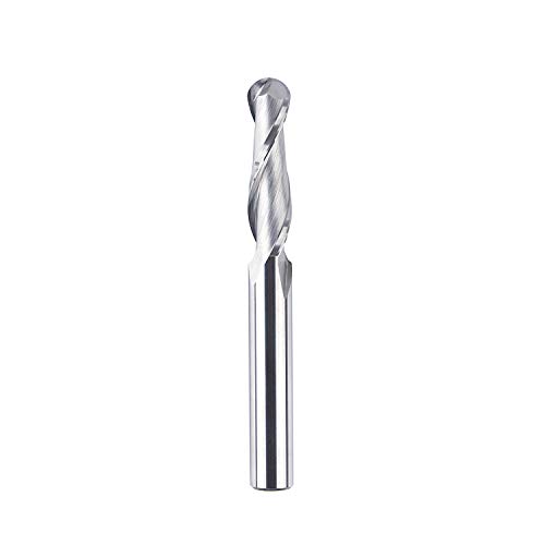 SpeTool Kugelkopffräser 8mm Schnittdurchmesser 8mm Schaft 32mm Schnittlänge Doppelflöte Router Bit Festes Hartmetall Fräserfräser zum DIY Holzarbeiten Schnitzen Gravur von SpeTool