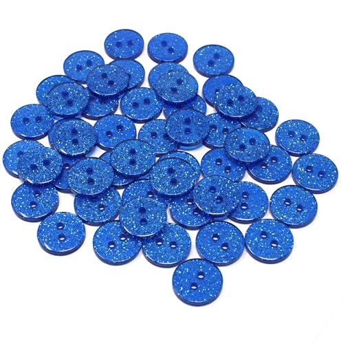 Special Touches Knöpfe aus Kunstharz, rund, 15 mm, Königsblau, 50 Stück von Special Touches