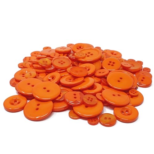 Special Touches Knöpfe aus Acryl und Kunstharz, 100 g, für Kartenverzierungen, Orange von Special Touches