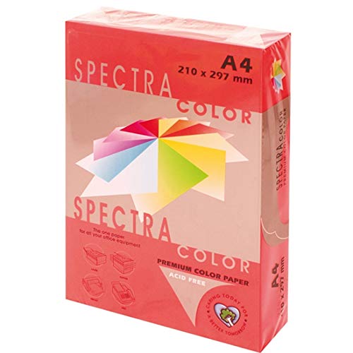 SPECTRA IT250 – Rolle Fluo, 500 Blatt, A4, rot von Spectra