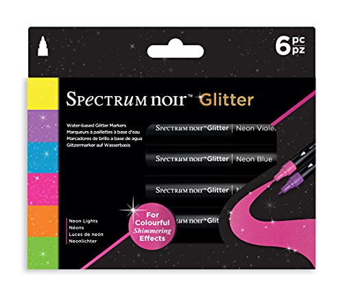 Spectrum Noir Glitzer-Marker auf Wasserbasis, 6 Stück von Spectrum Noir