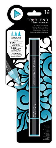 Spectrum Noir Triblend Triblend Mischbarer Alkohol Filzstiften 3 Farben In 1 Pen Blau Türkis - Blue Turquoise von Spectrum Noir