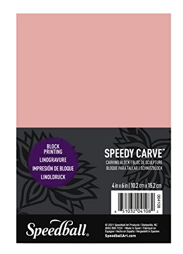 Speedball Block 10,2 x 15,2 cm Speedy-Carve, sonstiges, Rose, 30 von Speedball