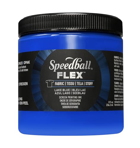 Speedball Flex Fabric Siebdruckfarbe, 8 Unzen, Alpinweiß für T-Shirt und Siebdruck, neu für 2023 von Speedball