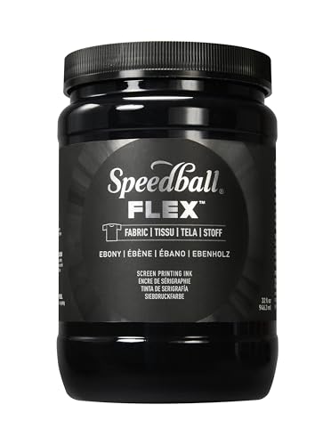 Speedball Flex Fabric Siebdruckfarbe, 907 ml, Ebenholz für T-Shirt- und Siebdruckherstellung von Speedball