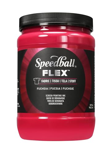 Speedball Flex Fabric Siebdruckfarbe, 907 ml, Fuchsia für T-Shirt- und Siebdruckherstellung von Speedball