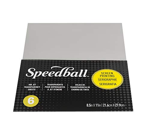 Speedball Screen Printing Ink Jet Transparency Sheets, 8.5" x 11", Pack of 6 von Speedball