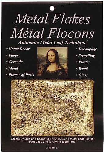 Unbekannt Speedball Art Products Mona Lisa Metall Leaf Flocken 3 g-Gold, andere, Mehrfarbig von Speedball