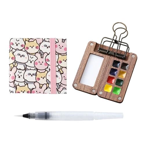 Farbpalette Reiseset, Mini Farbset, Farbset, Taschenkünstler Aquarell Reiseset, Solysta Reise Farbpalette, Mini Aquarell Palette(2set Cute Animals) von SpeesY