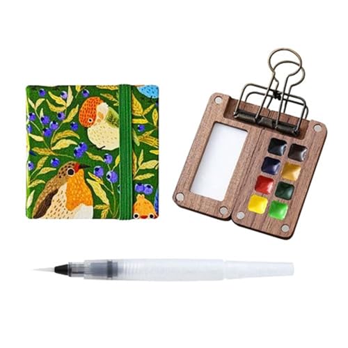 Farbpalette Reiseset, Mini Farbset, Farbset, Taschenkünstler Aquarell Reiseset, Solysta Reise Farbpalette, Mini Aquarell Palette(Bird Print) von SpeesY