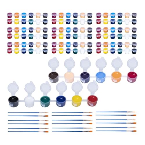 Speesy Mini-Acrylfarben-Set, 12 Farb-Acrylfarbstreifen für Kinder, Farbset, Behälter, Streifenaufbewahrung, Langlebig von Speesy