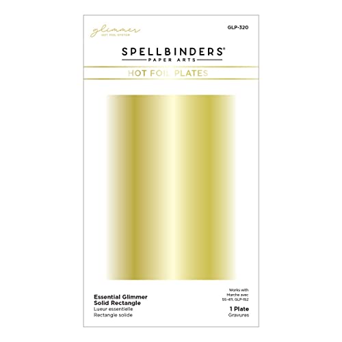 Glimmer Spellbinders Heißfolien-Teller, rechteckig, bronzefarben von Spellbinders