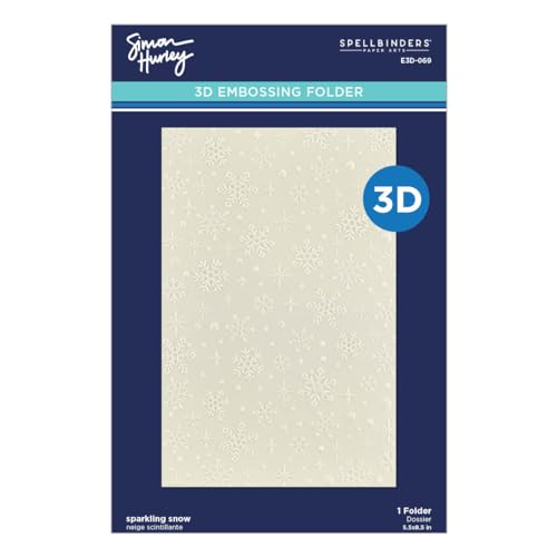 Spellbinders 3D Embossing Folder By Simon Hurley-Sparkling Snow, Simon's Snow Globes von Spellbinders