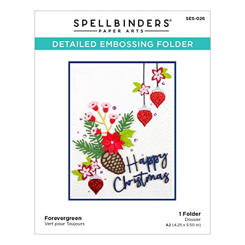 Spellbinders 660667 Embossing Folder Prägeschablone – Forevergreen, Papier, Mehrfarbig von Spellbinders