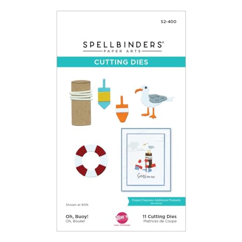 Spellbinders Dawn Woleslagle S2-400 Oh, Boje geätzte Stanzformen aus der Fair Winds Collection von Spellbinders